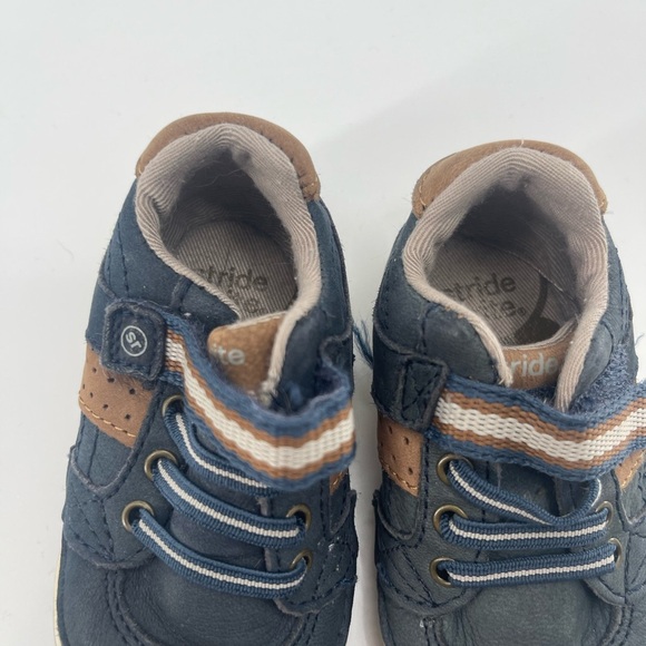 Stride Rite Baby Boy SRT SM Artie Lace up SNEAKERS Blue Size 3W - Picture 2 of 12